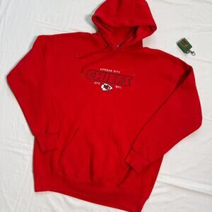 Vintage Kansas City Chiefs Lee Embroidered Hoodie - L